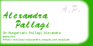 alexandra pallagi business card